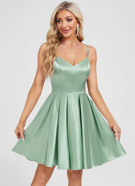 Robe De Bal Satin Vert Pastel