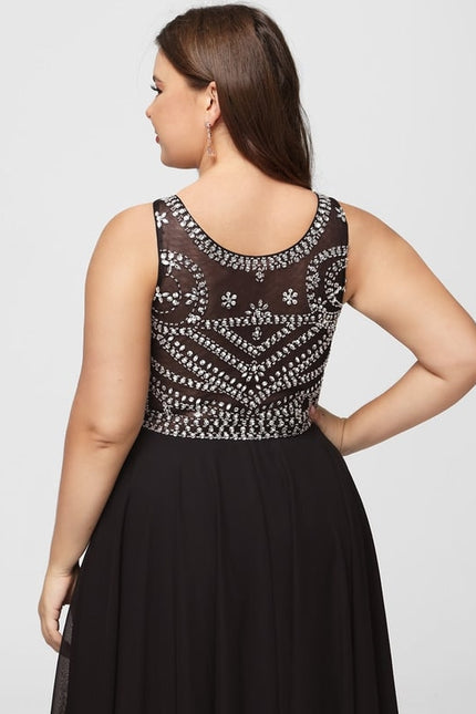 Robe De Bal Chiffon Noir - gallery 8