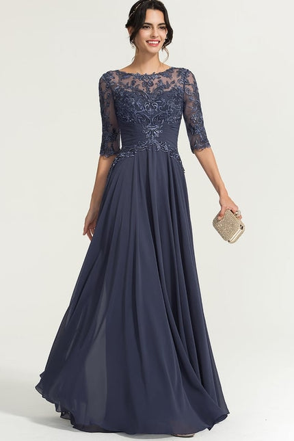 Robe De Bal Longue Marine Chic - gallery 4