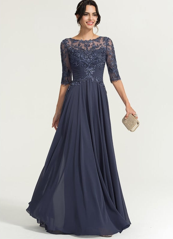 Robe De Bal Longue Marine Chic - gallery 4