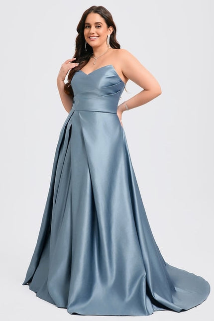 Robe De Bal Fluide Argentée - gallery 8