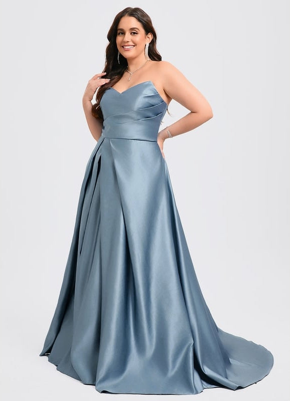 Robe De Bal Fluide Argentée - gallery 8