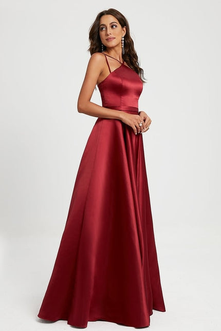 Robe De Bal Satin Écarlate Insolent - gallery 2