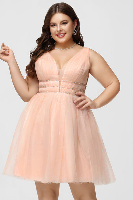 Robe De Bal Courte Perlée - gallery 7