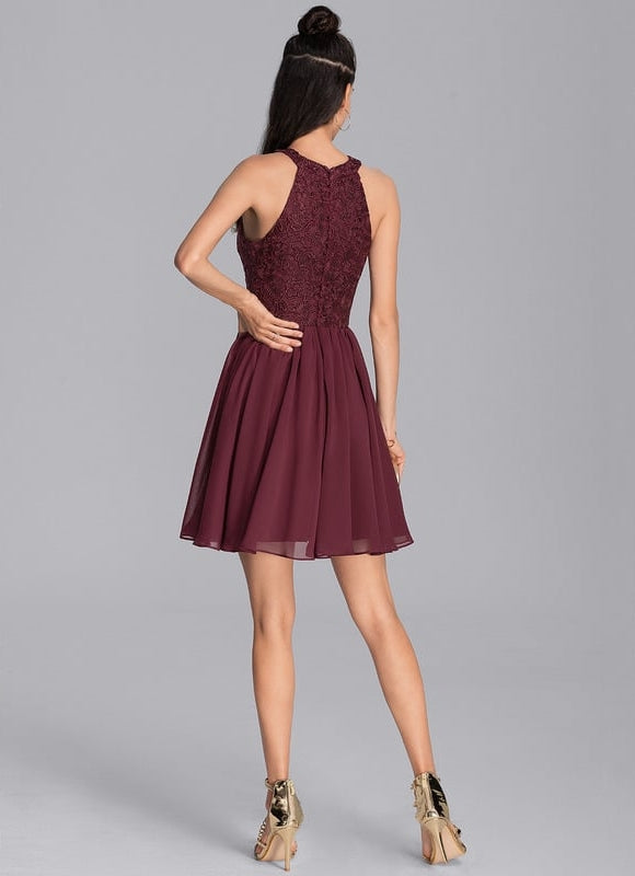 Robe De Bal À Volants Marine - gallery 3