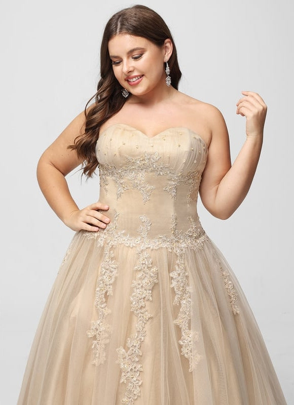 Robe De Bal Tulle Beige - gallery 7