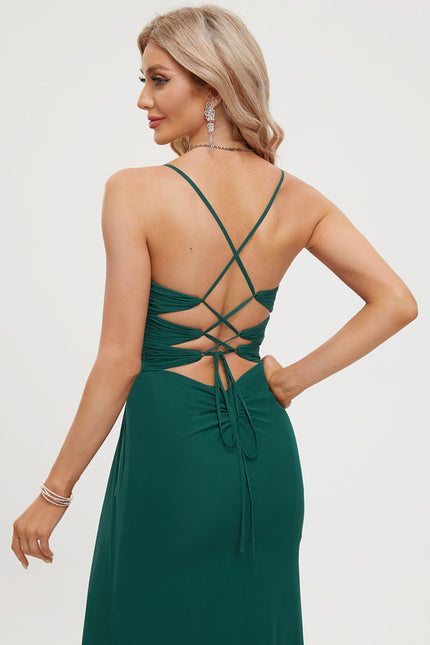 Robe De Bal Émeraude Fluide - gallery 1