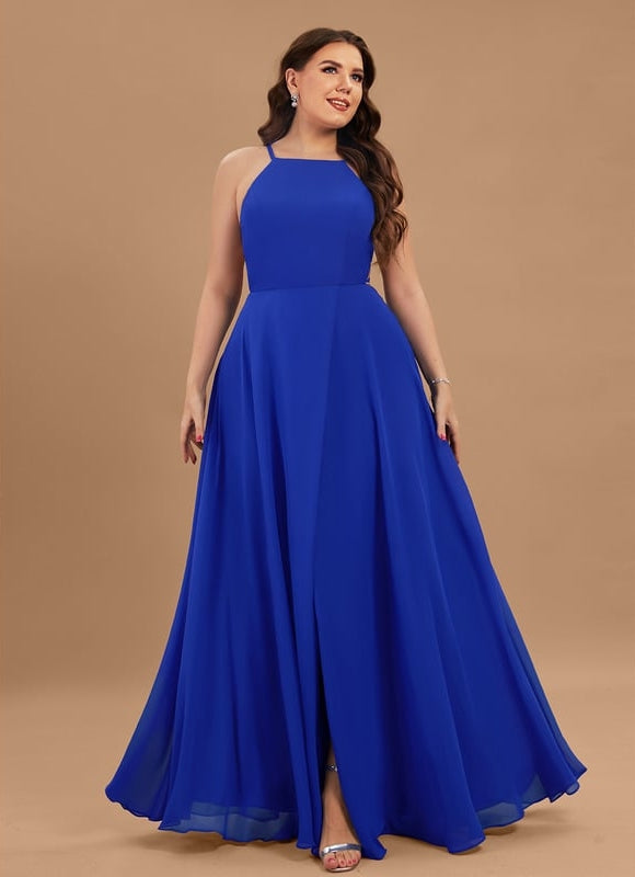 Robe De Bal Fluide Bleue - gallery 8