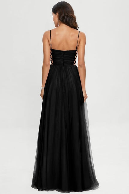Robe De Bal Tulle Noire - gallery 1