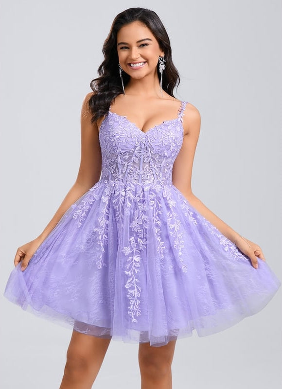 Robe De Bal Courte Tulle Brodée