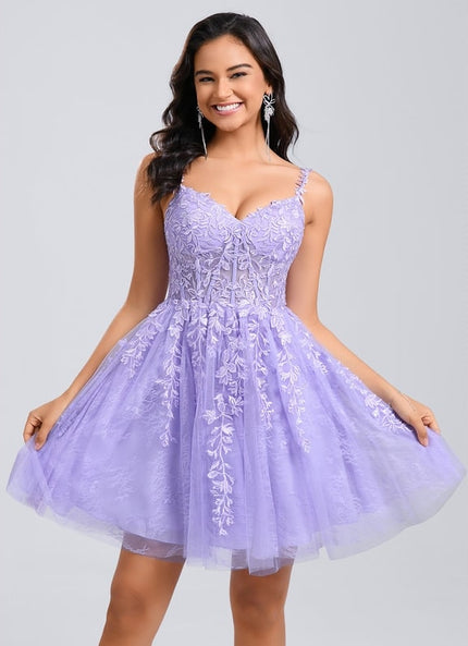 Robe De Bal Courte Tulle Brodée