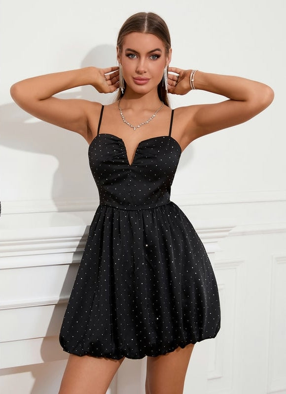 Robe De Bal Courte À Pois - gallery 3