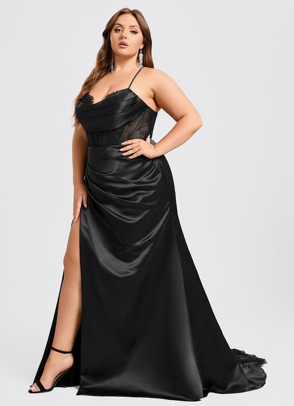Robe De Bal Élégante Noire - gallery 8