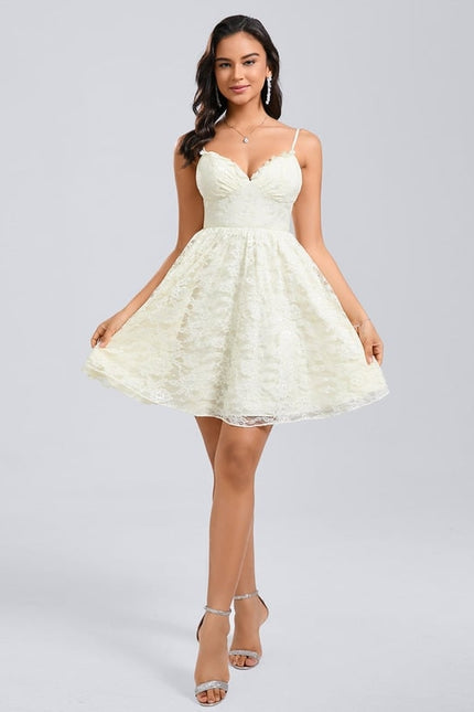 Robe De Bal Dentelle Crème - gallery 5
