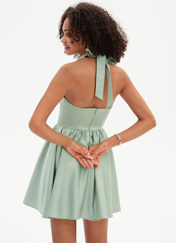 Robe De Bal Courte Émeraude - gallery 2