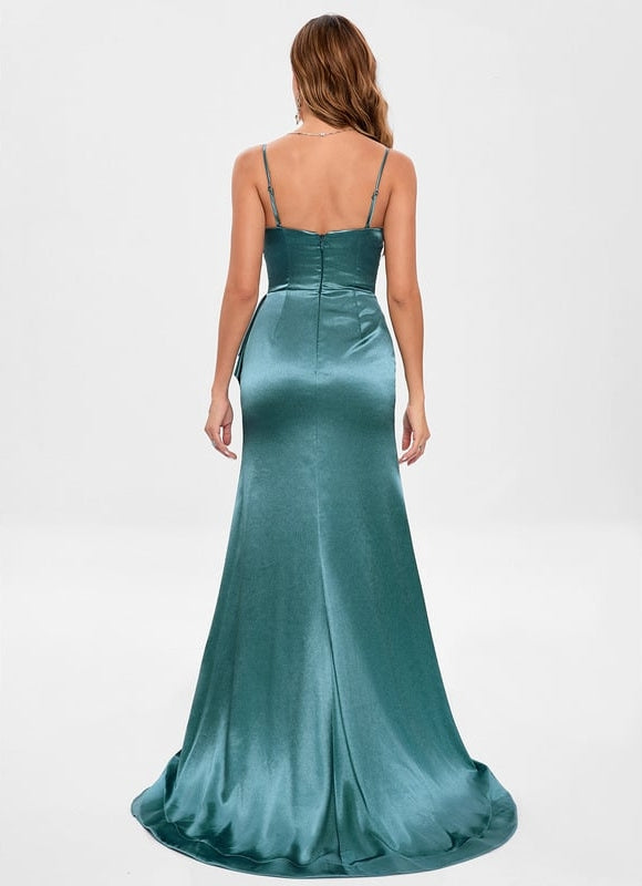 Robe De Bal Satinée Sirène - gallery 4