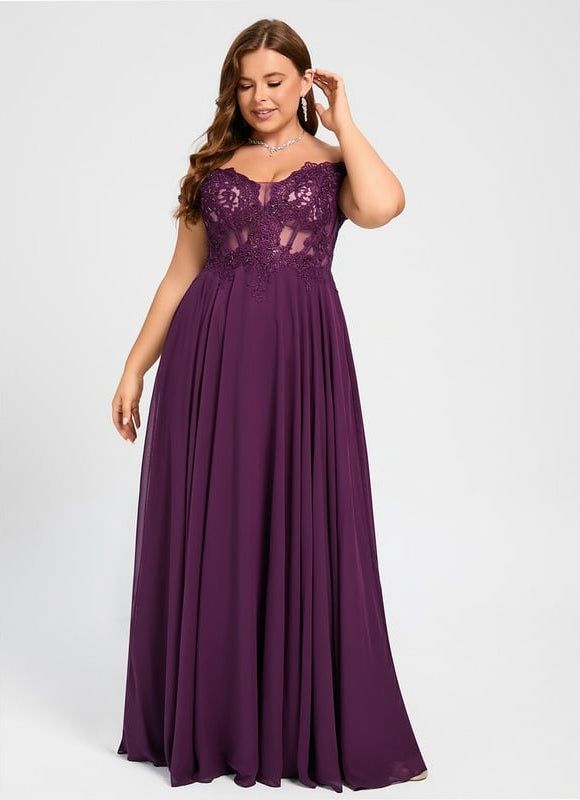 Robe De Bal Violette Élégante - gallery 8