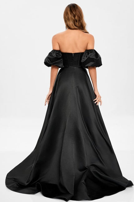 Robe De Bal Noire Volumineuse - gallery 6