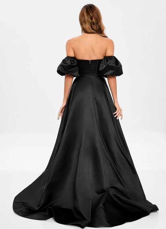 Robe De Bal Noire Volumineuse - gallery 6