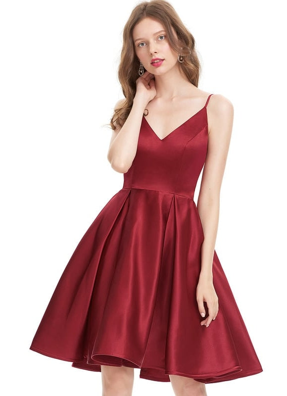 Robe De Bal Cocktail Satinée - gallery 1