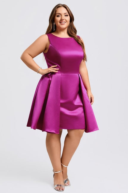 Robe De Bal De Bal En Satin Rose - gallery 9