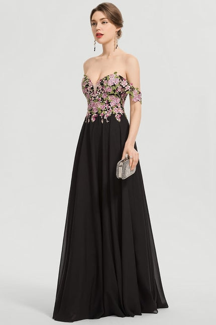 Robe De Bal Éthérée Noire - gallery 2