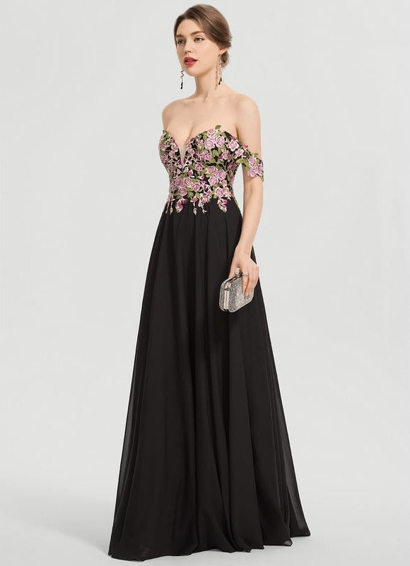 Robe De Bal Éthérée Noire - gallery 2