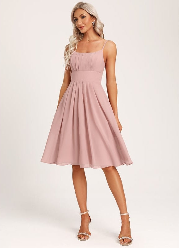 Robe De Bal Mousseline Rose Pâle - gallery 2