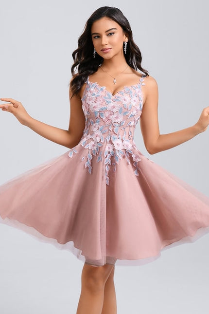 Robe De Bal Courte Tulle Brodée - gallery 3