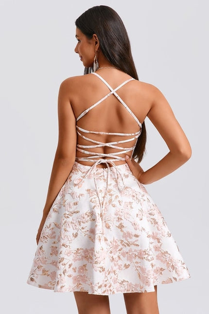 Robe De Bal Florale Rose - gallery 1