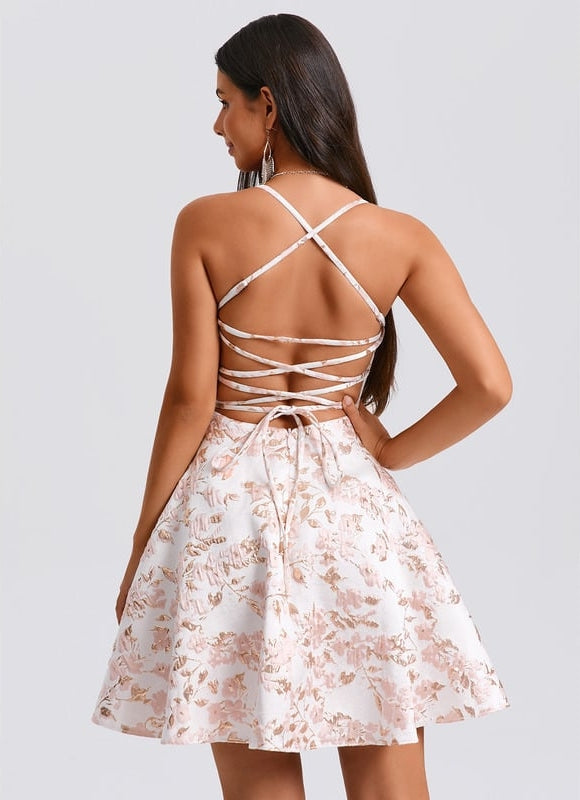 Robe De Bal Florale Rose - gallery 1