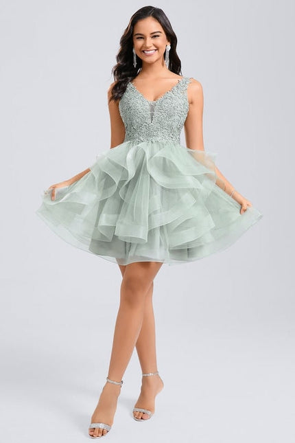 Robe De Bal Verte Volumineuse - gallery 5