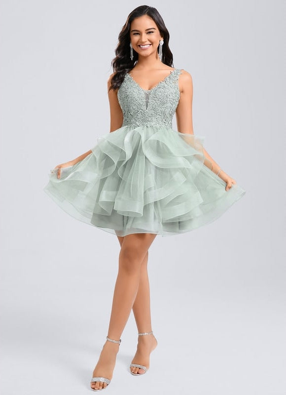 Robe De Bal Verte Volumineuse - gallery 5