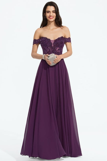 Robe De Bal Violette Élégante - gallery 1