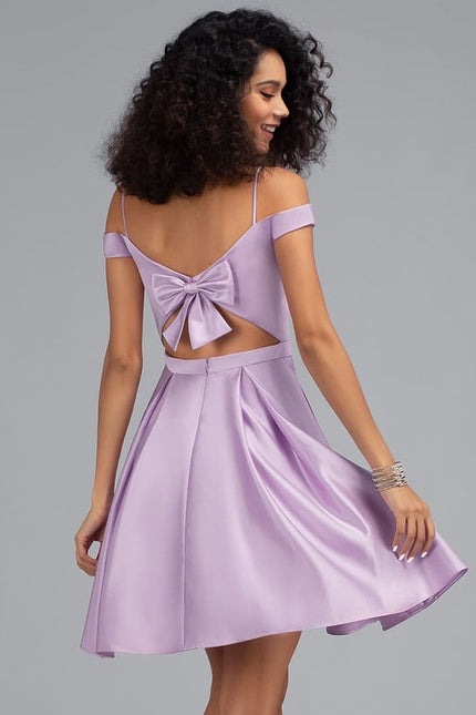 Robe De Bal Satinée Lavande