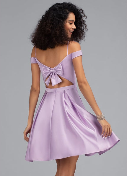 Robe De Bal Satinée Lavande