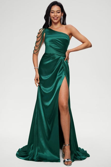 Robe De Bal Drapée Émeraude