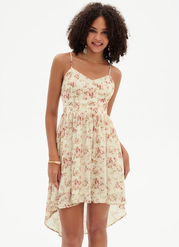 Robe De Bal Asymétrique Florale - gallery 3