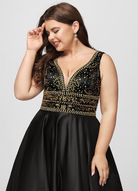 Robe De Bal Satinée Verte - gallery 6