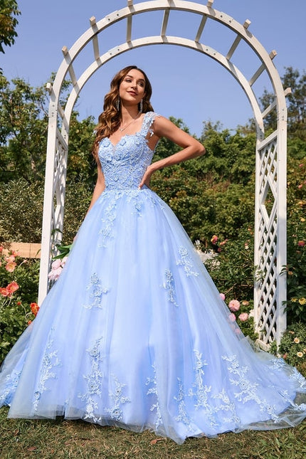 Robe De Bal Tulle Bleu Ciel - gallery 3