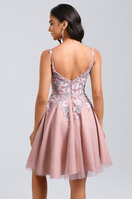 Robe De Bal Courte Tulle Brodée - gallery 6