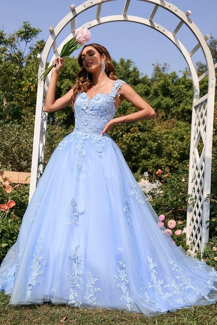 Robe De Bal Tulle Bleu Ciel