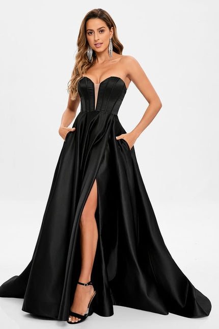 Robe De Bal Noire Volumineuse - gallery 8