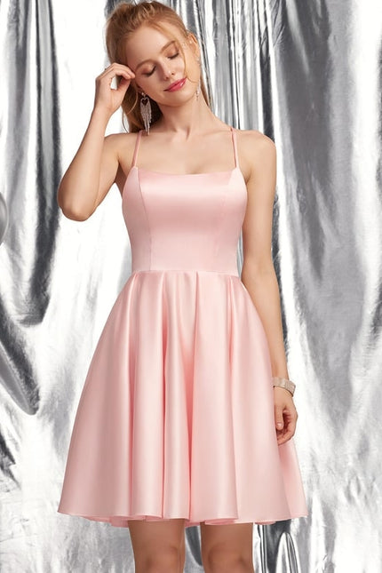 Robe De Bal Satinée À Bretelles - gallery 1