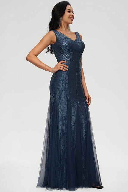 Robe De Bal Pailletée Nude - gallery 1