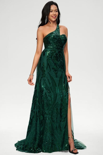Robe De Bal Verte Étincelante - gallery 1