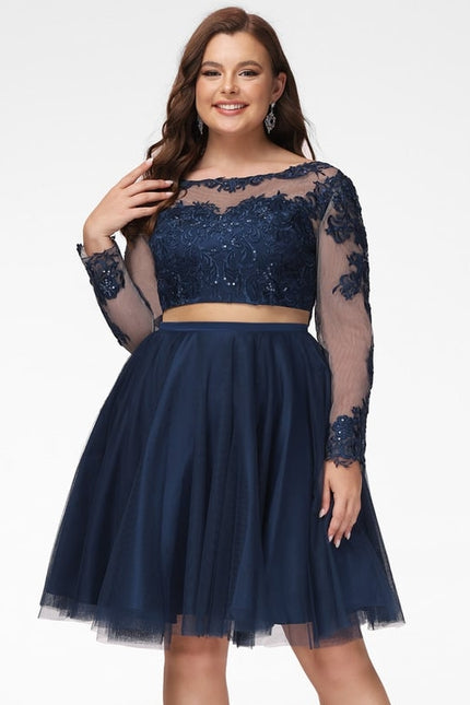 Robe De Bal Tulle Marine Élégant - gallery 5