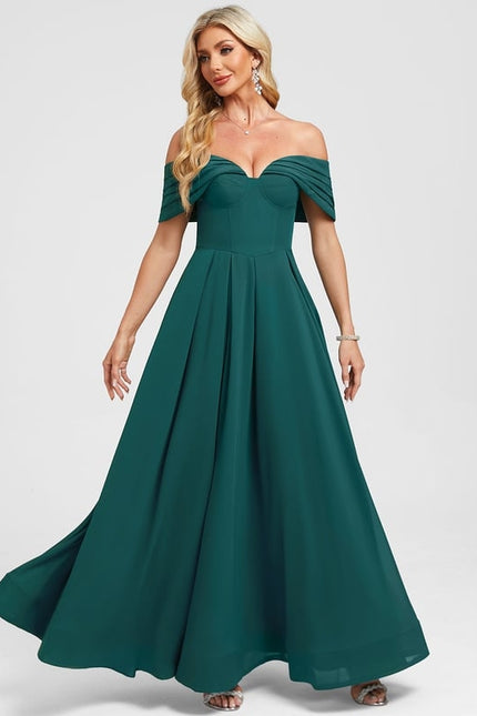 Robe De Bal Mousseline Émeraude - gallery 1