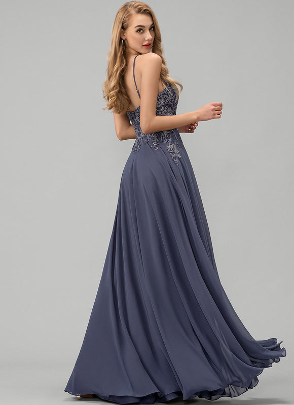 Robe De Bal Fluide Ornée - gallery 5
