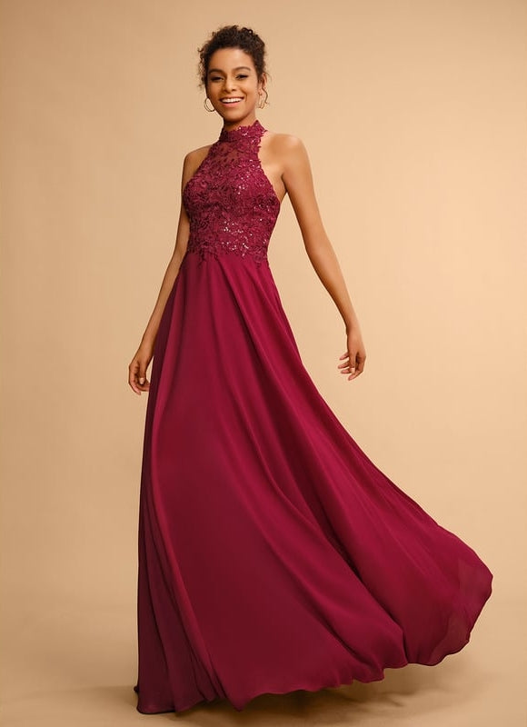 Robe De Bal Chic Bordeaux Aérien